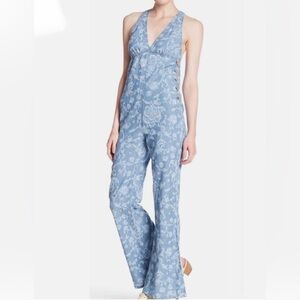 Free People Dance All Night Birthday Batik Jumpsuit Size 8